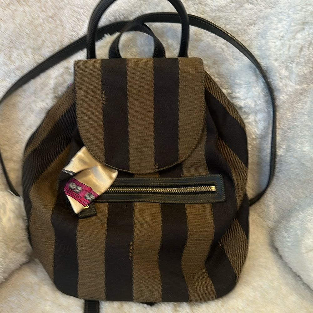 Authentic Fendi  Penguin Strip Backpack